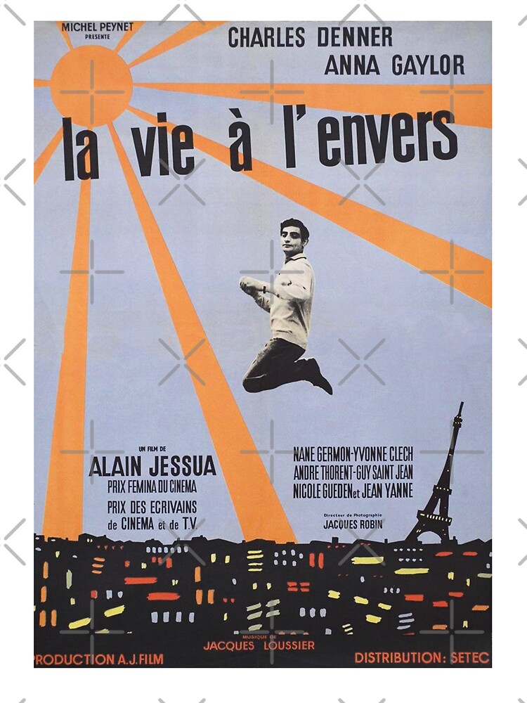 La Vie A L Envers Life Upside Down Alain Jessua Vintage French Movie Poster Kids T Shirt By Amberflash Redbubble