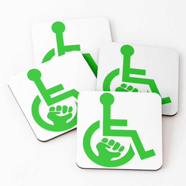 Item preview, Handicap Power Fist green designed and sold by Lence Printing.