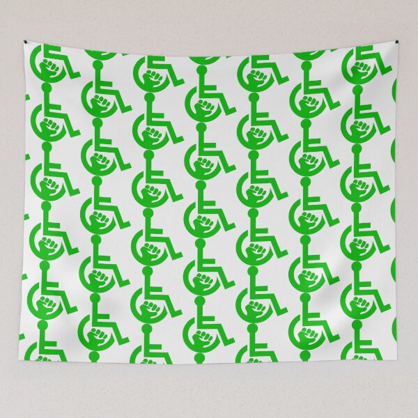 Item preview, Handicap Power Fist green designed and sold by Lence Printing.