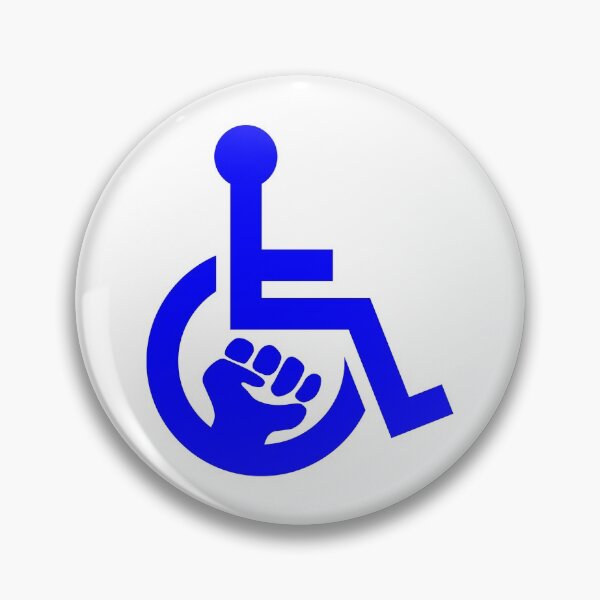Item preview, Handicap Power Fist blue designed and sold by Lence Printing.