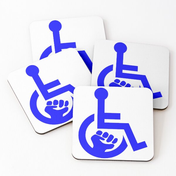 Aperçu de l'œuvre Handicap Power Fist bleu créée et vendue par Lence Printing.