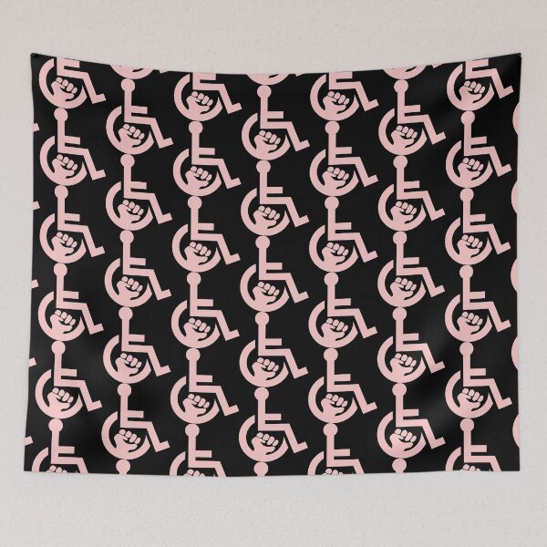 Artikelvorschau, Handicap Power Faust rosa entworfen und verkauft von Lence Printing.