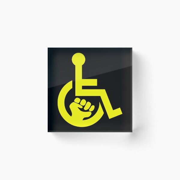 Artikelvorschau, Handicap Power Faust gelb entworfen und verkauft von Lence Printing.