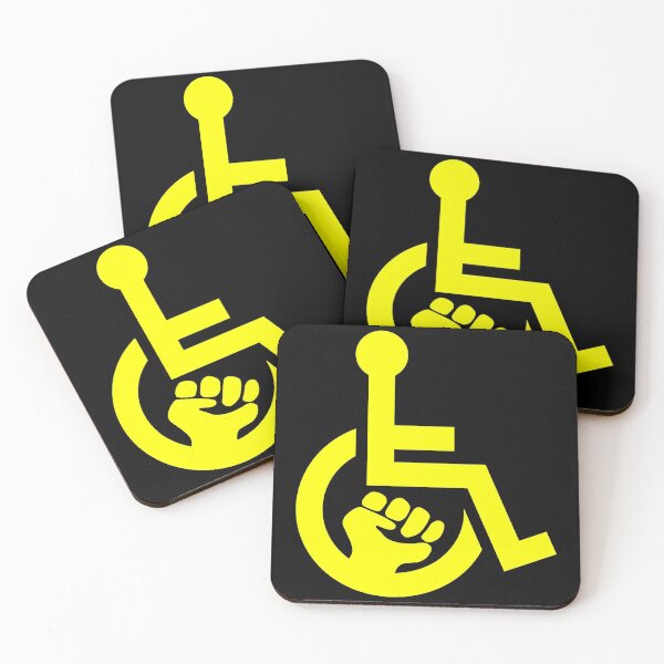 Aperçu de l'œuvre Handicap Power Fist jaune créée et vendue par Lence Printing.