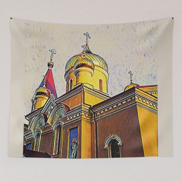 Item preview, Orthodox church with shining domes designed and sold by helenkaiy.