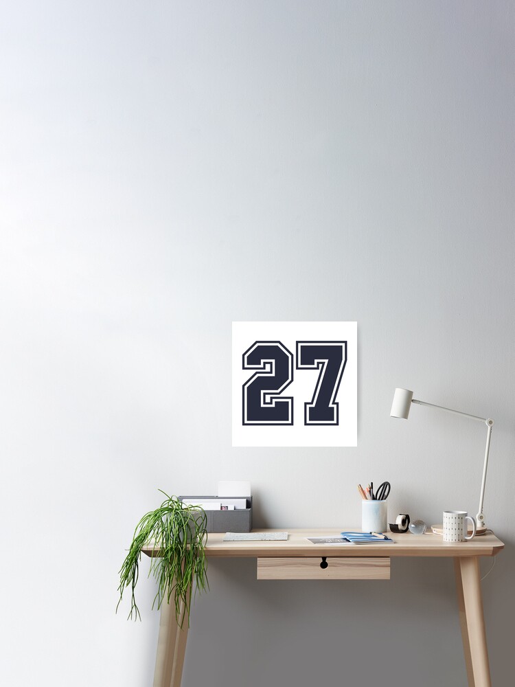 27 Sports Number Twenty-Seven Sticker for Sale by HelloFromAja