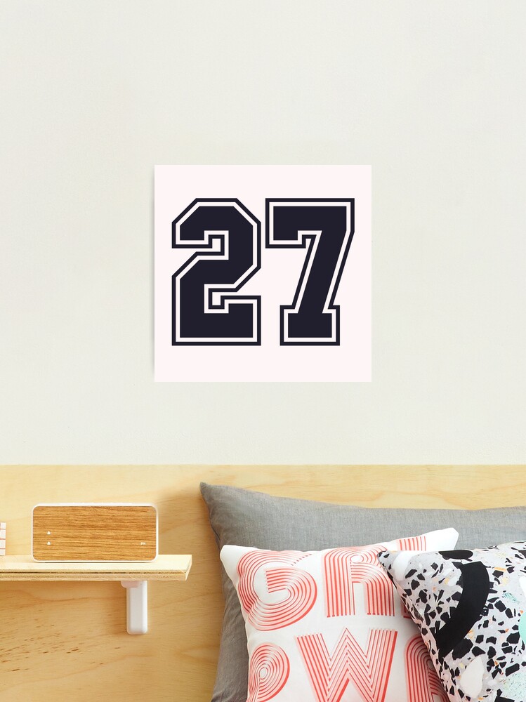 27 Sports Number Twenty-Seven Sticker for Sale by HelloFromAja