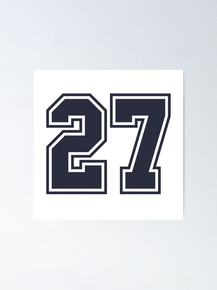 27 Sports Number Twenty-Seven Sticker for Sale by HelloFromAja