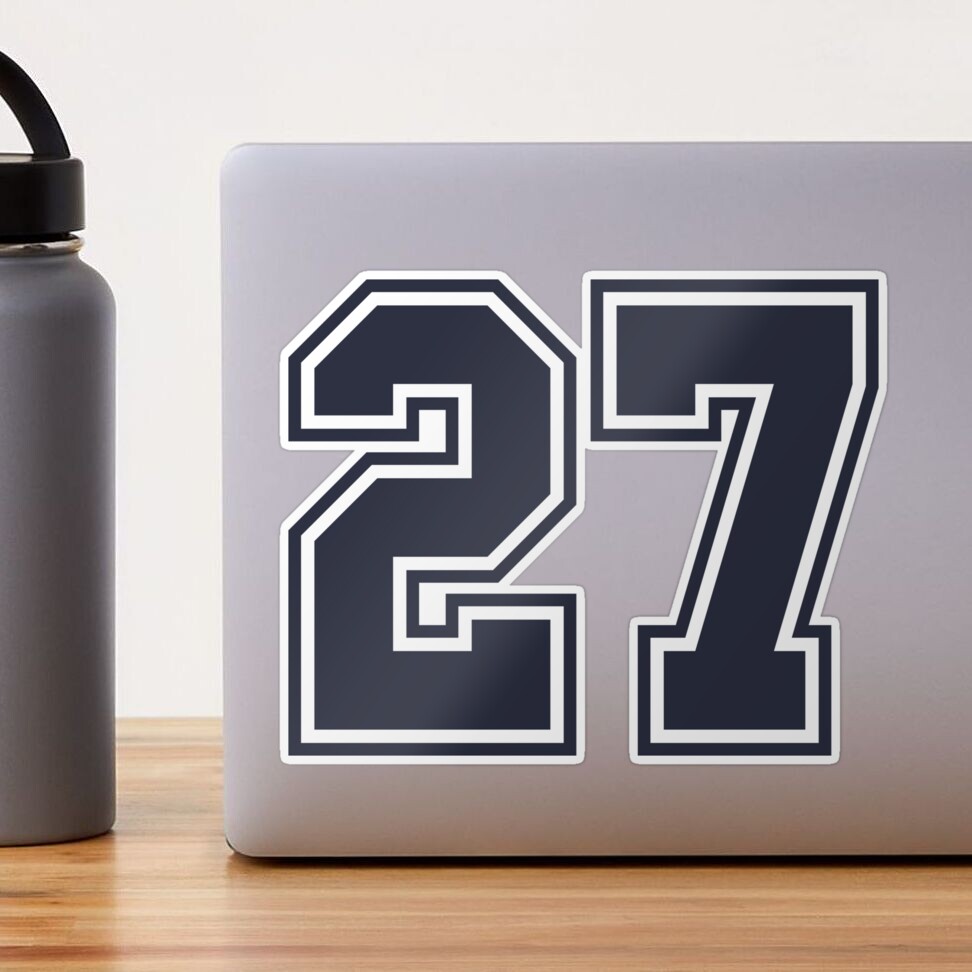 27 Sports Number Twenty-Seven Sticker for Sale by HelloFromAja