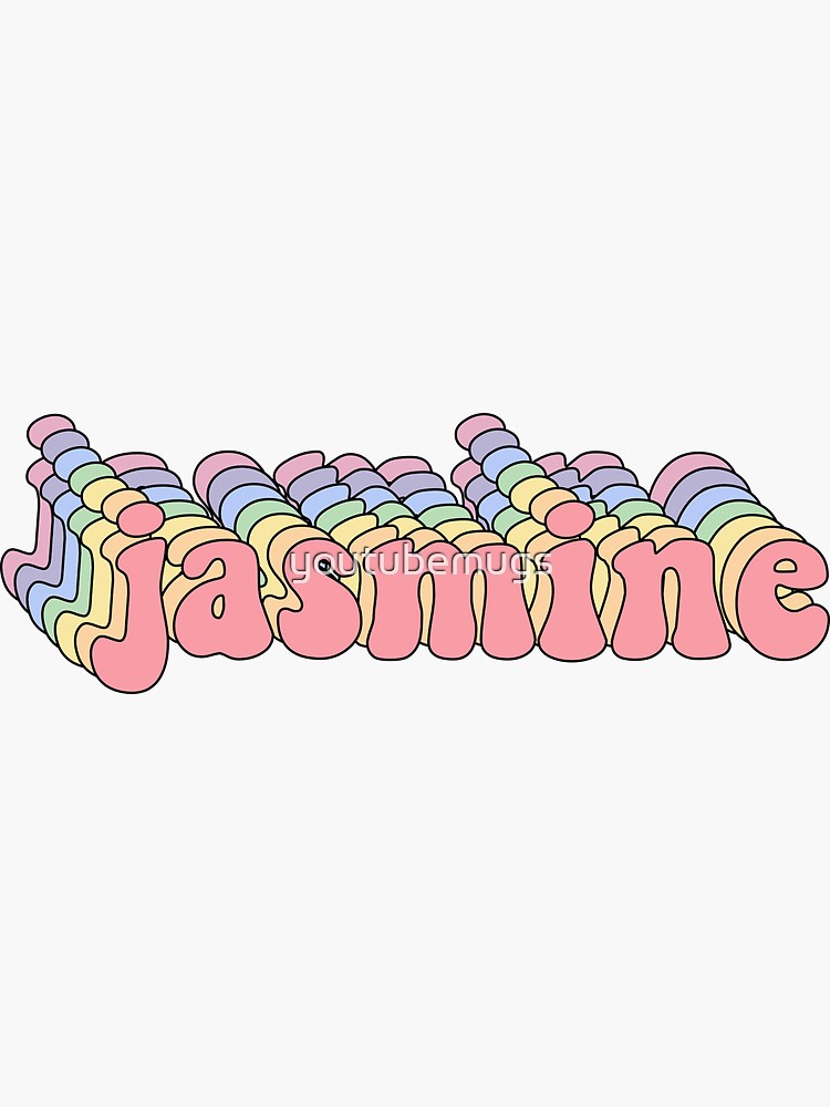 "jasmine name sticker" Sticker for Sale by youtubemugs Redbubble