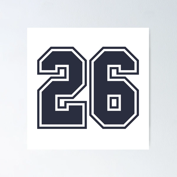 26 Sports Number Twenty-Six | Poster