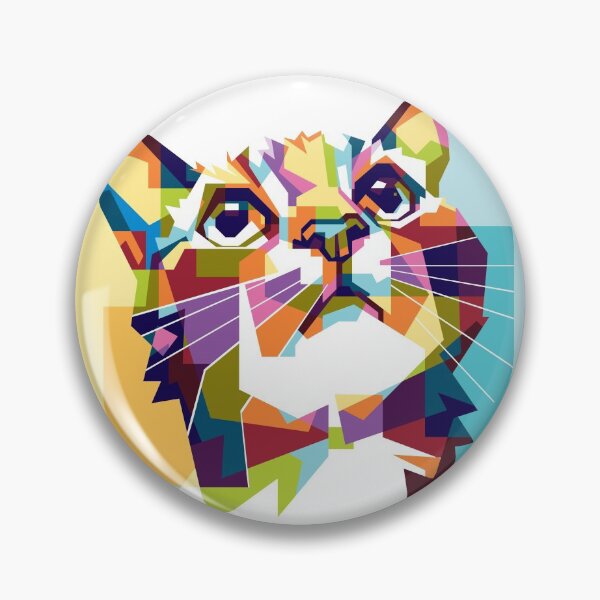 Item preview, Cat Modern Art with Geometric Shapes  designed and sold by Artcraft-Ink.