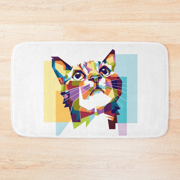 Item preview, Cat Modern Art with Geometric Shapes  designed and sold by Artcraft-Ink.
