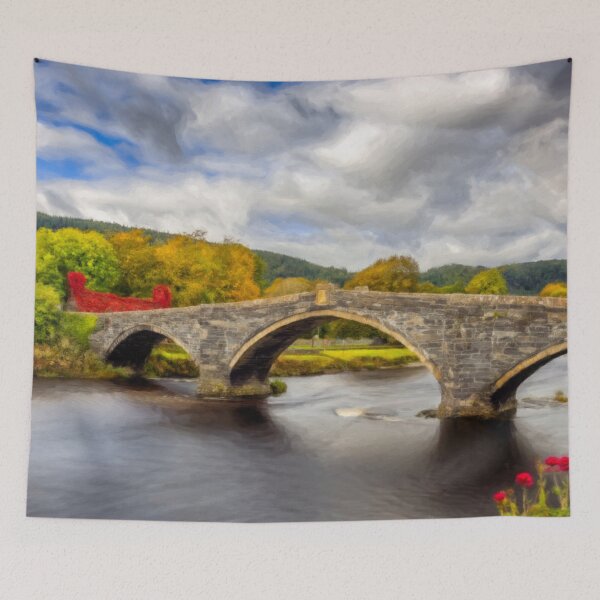 Item preview, Llanrwst Stone Bridge Autumn designed and sold by AJEvans.