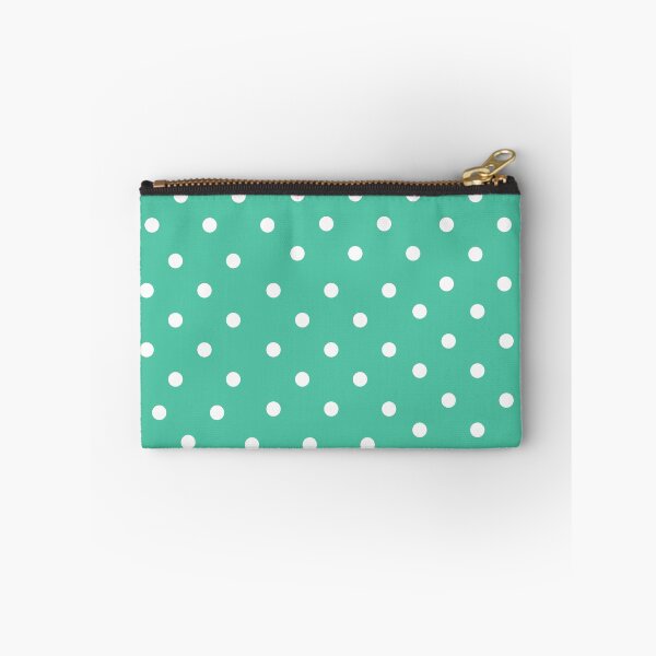 Item preview, White Polka Dots on Biscay Green designed and sold by TravelShots.