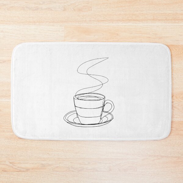 Item preview, Black & White Minimalist Drawing Coffee Cup designed and sold by brabikate.