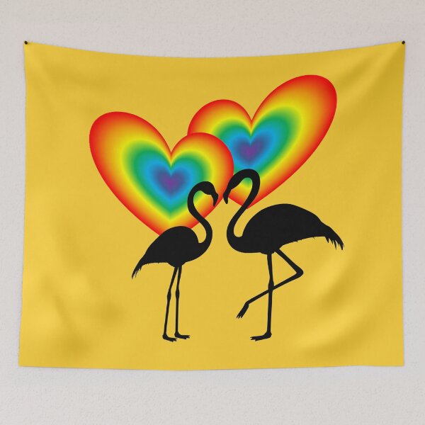 Item preview, A pair of loving flamingos designed and sold by helenkaiy.
