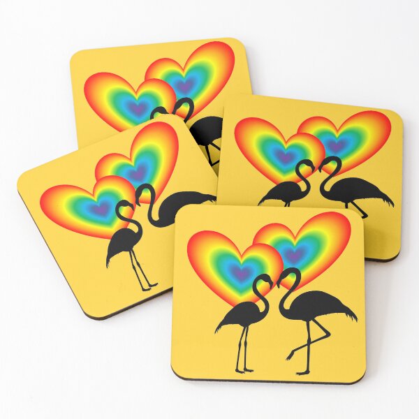 Item preview, A pair of loving flamingos designed and sold by helenkaiy.