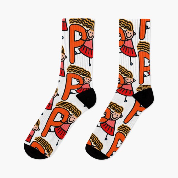 Item preview, Letter P for girls alphabet Kids Colorful Cartoon Character designed and sold by funwithletters.