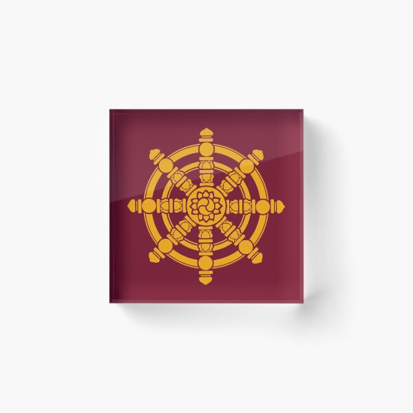 Aperçu de l'œuvre Roue du dharma de la fortune, bouddhisme, symbole propice créée et vendue par nitty-gritty.