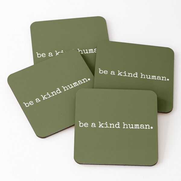 Item preview, be a kind human army color typewriter designed and sold by The Little Wood Cottage.