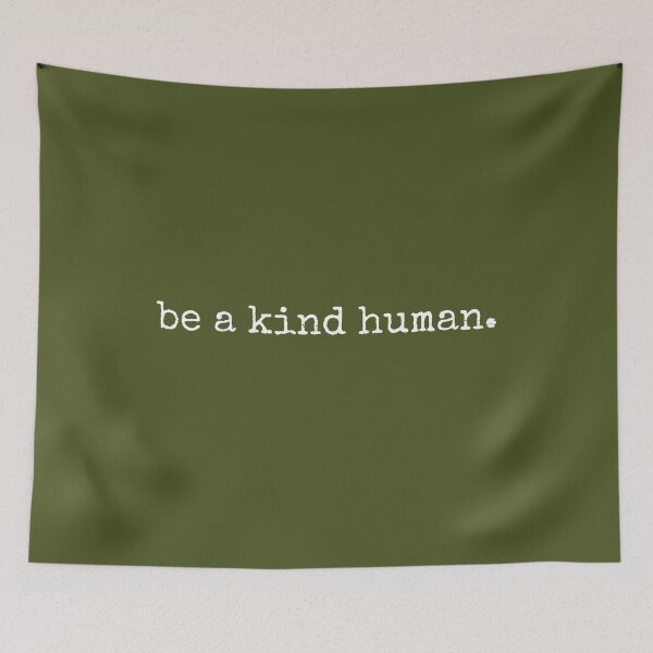 Item preview, be a kind human army color typewriter designed and sold by The Little Wood Cottage.