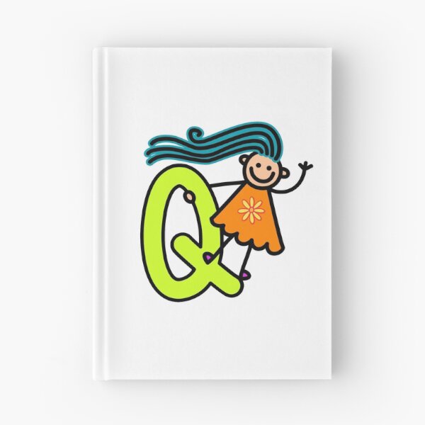 Item preview, Letter Q for girls alphabet Kids Colorful Cartoon Character designed and sold by funwithletters.