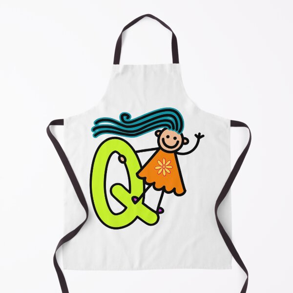 Item preview, Letter Q for girls alphabet Kids Colorful Cartoon Character designed and sold by funwithletters.