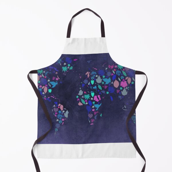Item preview, World Map Colourful Leaves Blueprint designed and sold by etkata4.