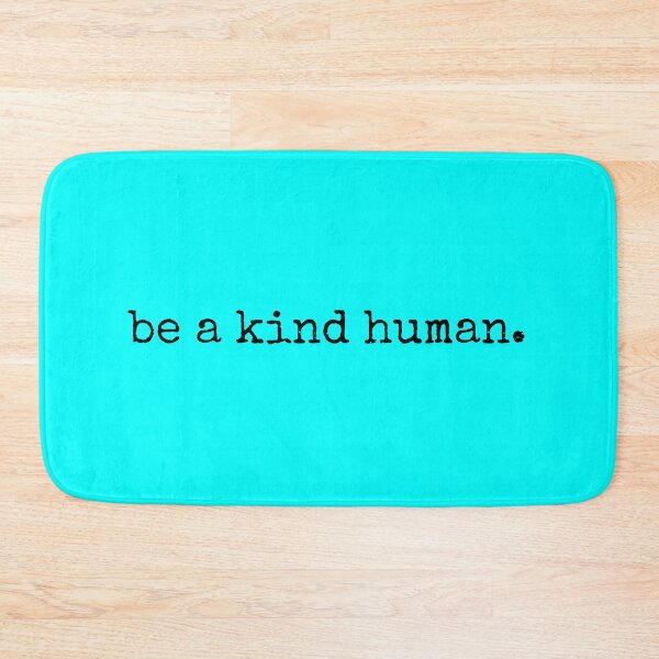 Item preview, be a kind human aqua color typewriter designed and sold by The Little Wood Cottage.