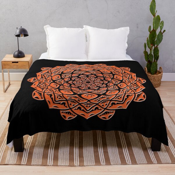 Item preview, Halloween Pumpkin Faces Embossing Pattern Mandala Design designed and sold by vineeth.