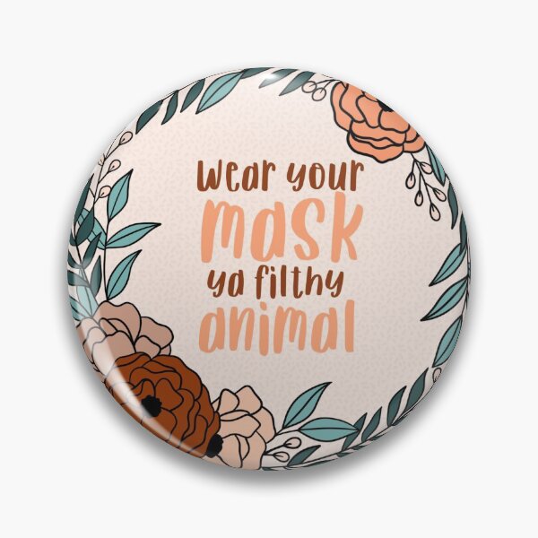 Item preview, Wear Your Mask Ya Filthy Animal Floral Wreath  designed and sold by dtlstudio.