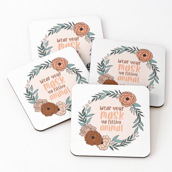 Item preview, Wear Your Mask Ya Filthy Animal Floral Wreath  designed and sold by dtlstudio.