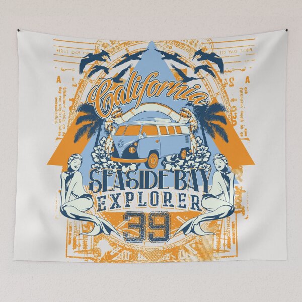 Item preview, Bizzare California Retro Beach Seaside Bay designed and sold by chocob3ar.