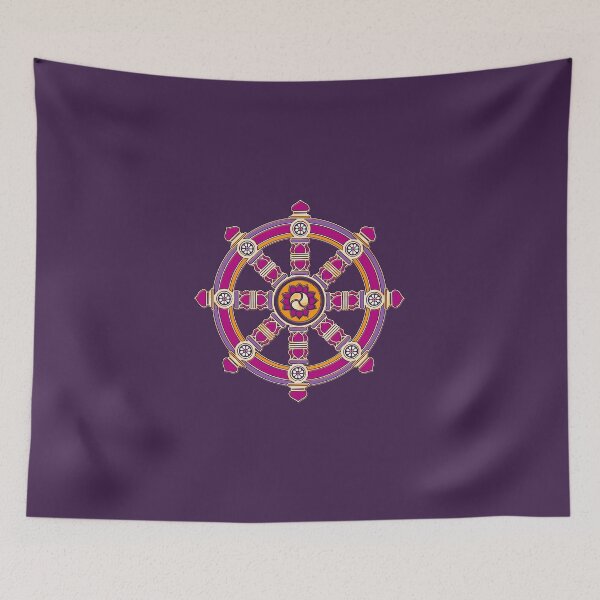 Item preview, Dharma Wheel, Luck, Fortune, Buddhism, Auspicious Symbols designed and sold by nitty-gritty.