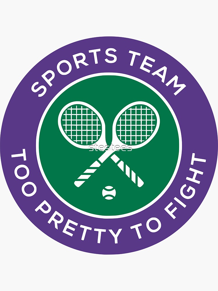 "Sports Team Band Too Pretty To Fight" Sticker for Sale by stestees