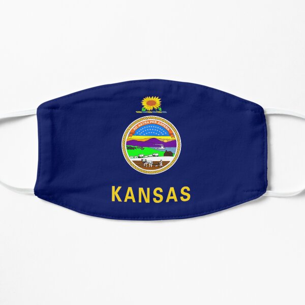 Kansas Flagge Flache Maske