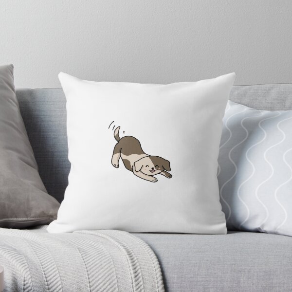 Playful Puppy Throw Pillow