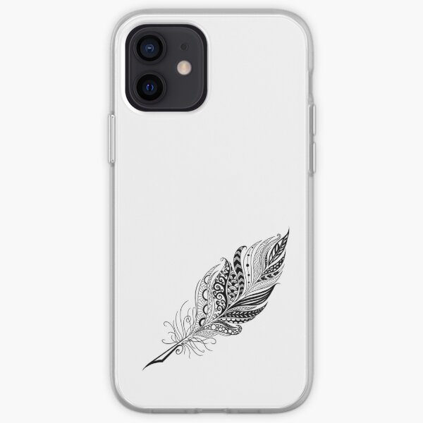 Black Feather iPhone Soft Case