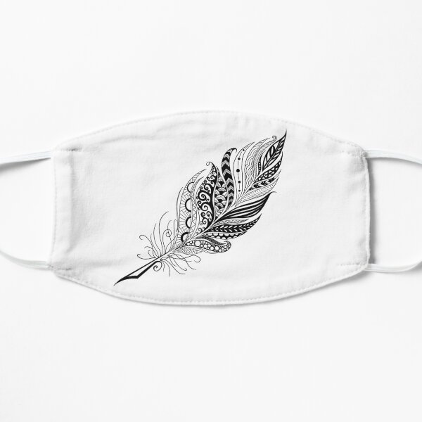 Black Feather Flat Mask
