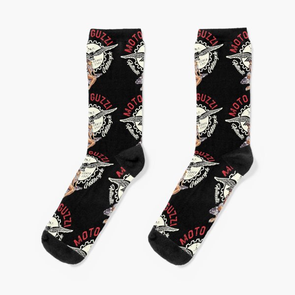 Moto Guzzi - Motorcycle Vintage Classic PinUp Retro Logo Socks