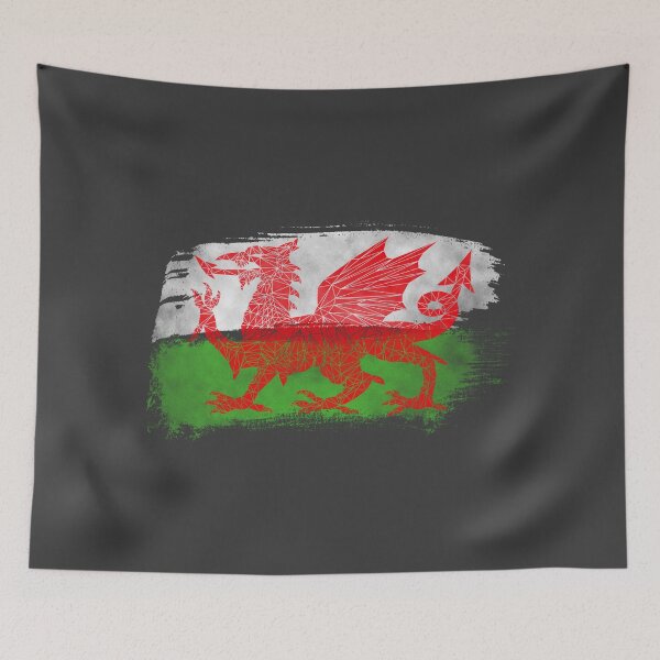 Item preview, Welsh Dragon - Geometric Flag designed and sold by Jonrjones.