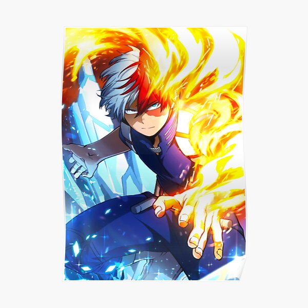 Oeuvre de Shoto Todoroki Boku no Hero - My Hero Academia Poster