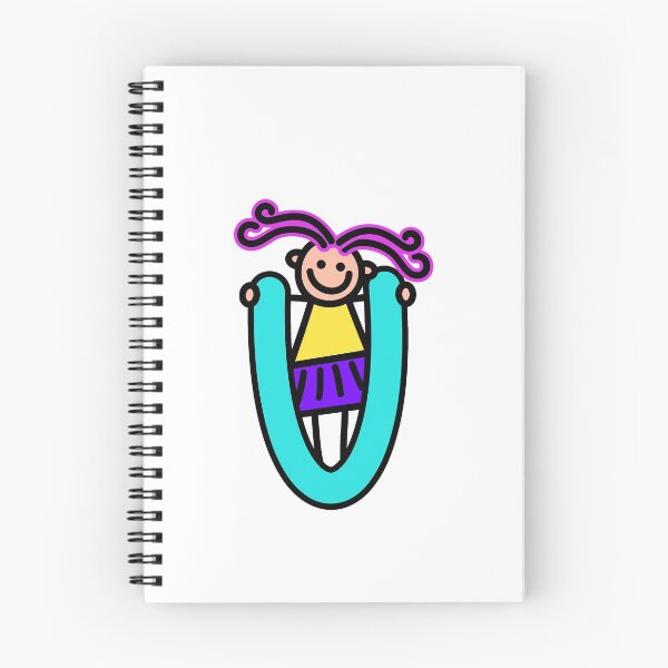 Artikelvorschau, Buchstabe U für Mädchen Alphabet Kinder bunte Zeichentrickfigur entworfen und verkauft von funwithletters.