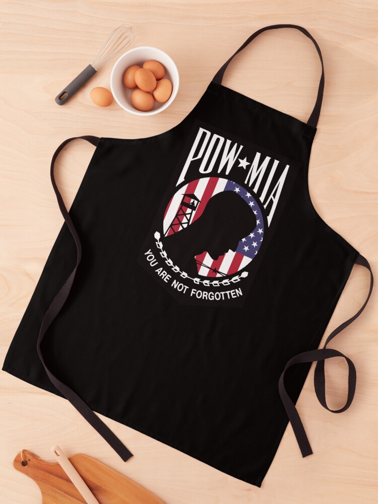 Details about   " POW MIA You Are Not Forgotten Flag " Lapel Pin Tie Hat Apron Prisoner of War 