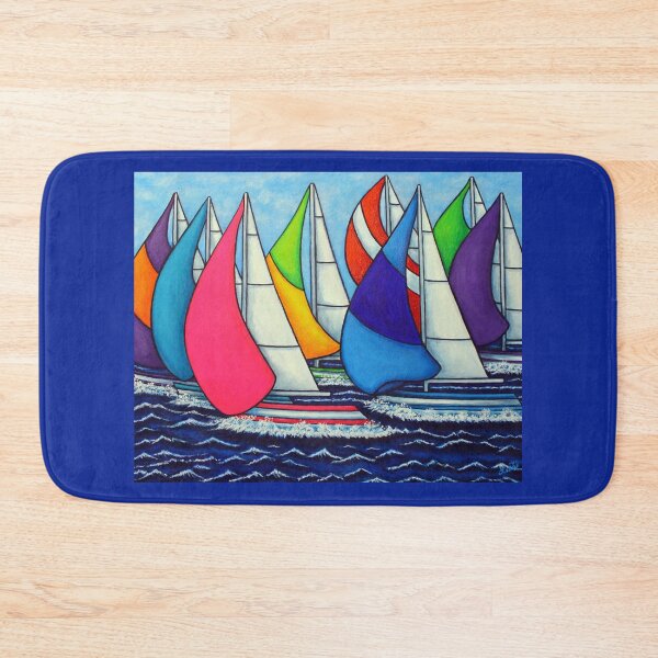 Item preview, Rainbow Racing Regatta designed and sold by Lisa Lorenz Paintings.