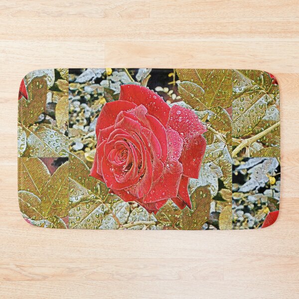 Item preview, Tender red rose after the rain designed and sold by helenkaiy.