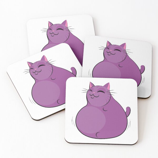 Item preview, Roly Poly Fat Purple Cat designed and sold by DurianWong.