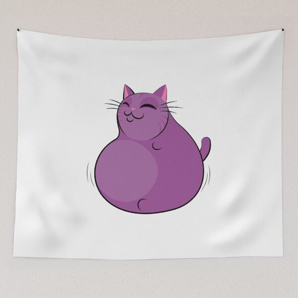 Item preview, Roly Poly Fat Purple Cat designed and sold by DurianWong.