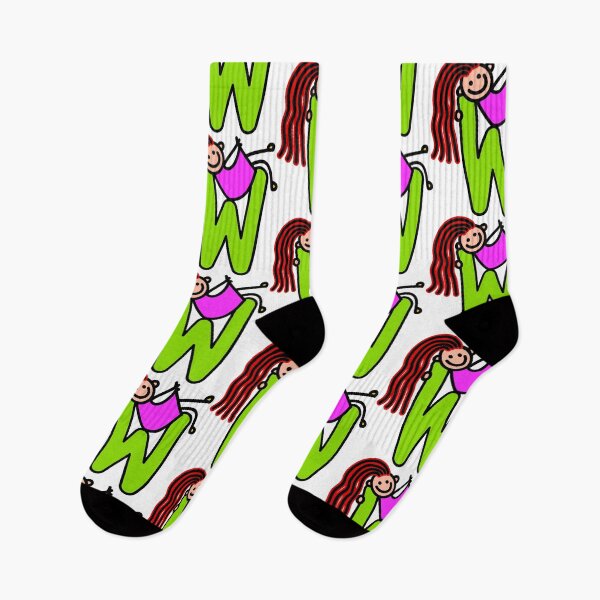 Item preview, Letter W for girls alphabet Kids Colorful Cartoon Character designed and sold by funwithletters.